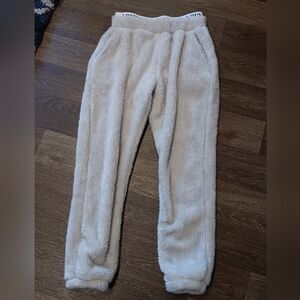 Soft Plush Women Joggers in Light Gray Sz S